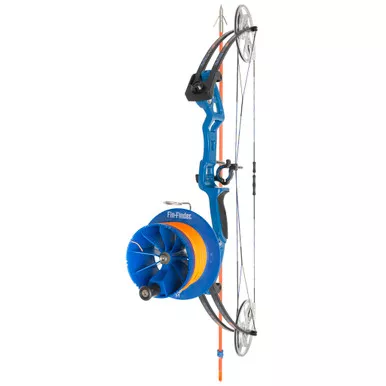 Fin-Finder F-31 LE Bowfishing RTF Package with Sidewinder Drum Reel, Blue, Right Hand