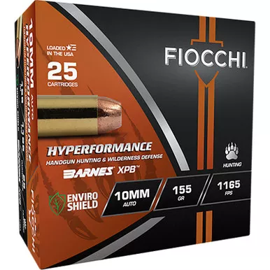 Fiocchi 10BA Hyperformance 10mm 155gr XPB 25 Per Box/8 Case