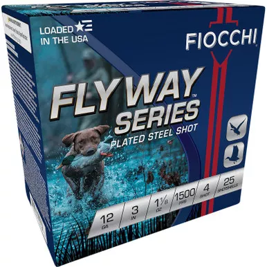 Fiocchi 123ST4 Flyway 12Gauge 3″ 1 1/8oz 4Shot 25 Per Box/10 Case