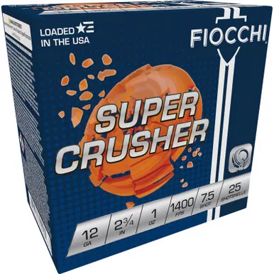 Fiocchi 12SCRS75 Exacta Target Super Crusher 12Gauge 2.75″ 1oz 7.5Shot 25 Per Box/10 Case