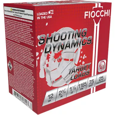 Fiocchi 12SD18L7 Shooting Dynamics Target 12Gauge 2.75″ 1 1/8oz 7.5Shot 25 Per Box/10 Case