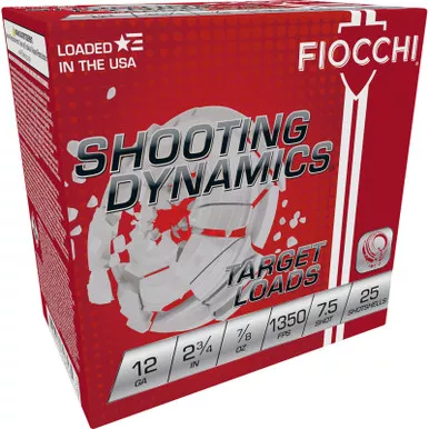 Fiocchi 12SD78H75 Shooting Dynamics Target 12Gauge 2.75″ 7/8oz 7.5Shot 25 Per Box/10 Case