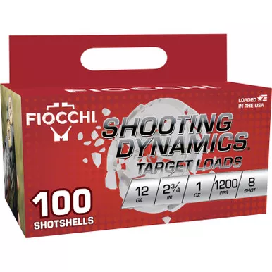 Fiocchi 12SDB18 Shooting Dynamics 12Gauge 2.75″ 1oz 8Shot 100 Per Box/2 Case