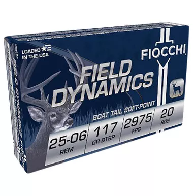 Fiocchi 2506B Field Dynamics 25-06Rem 117gr Pointed Soft Point 20 Per Box/10 Case