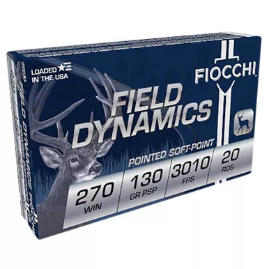 Fiocchi 270SPB Field Dynamics 270Win 130gr Pointed Soft Point 20 Per Box/10 Case