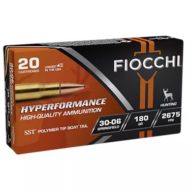 Fiocchi 3006HSC Hyperformance 30-06Springfield 180gr Super Shock Tip 20 Per Box/10 Case