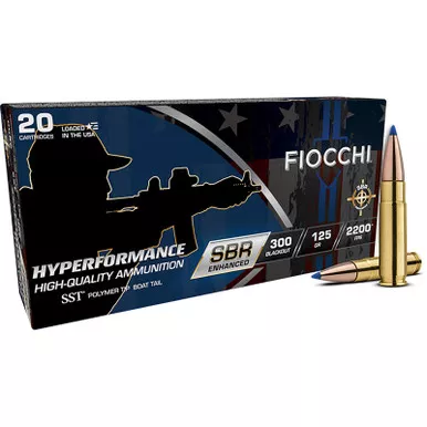 Fiocchi 300BKSBA Hyperformance 300Blackout 125gr Super Shock Tip 20 Per Box/10 Case