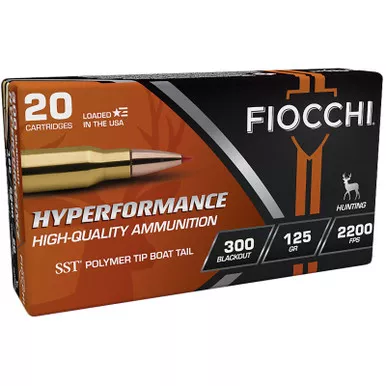 Fiocchi 300BLKH20 Hyperformance 300Blackout 125gr Super Shock Tip 20 Per Box/10 Case