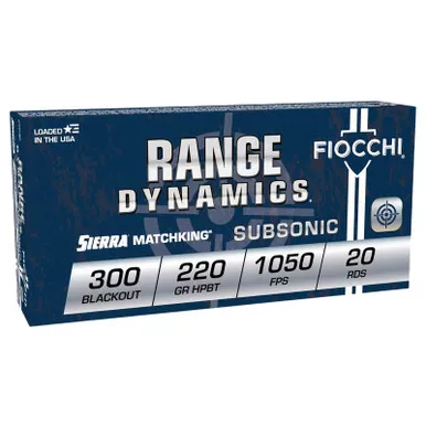 Fiocchi 300BLKSUB 300Blackout 220gr Hollow Point Boat Tail 20 Per Box/10 Case