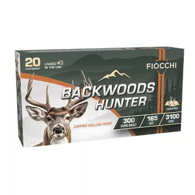 Fiocchi 300WMBHC Backwoods Hunter 300WinMag 165gr Copper Hollow Point 20 Per Box/10 Case