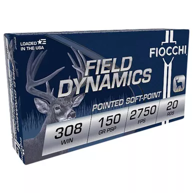 Fiocchi 308B Field Dynamics 308Win 150gr Pointed Soft Point 20 Per Box/10 Case