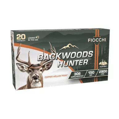Fiocchi 308BHC Backwoods Hunter 308Win 150gr Copper Hollow Point 20 Per Box/10 Case