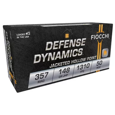 Fiocchi 357E Defense Dynamics 357Mag 148gr Jacketed Hollow Point 50 Per Box/20 Case