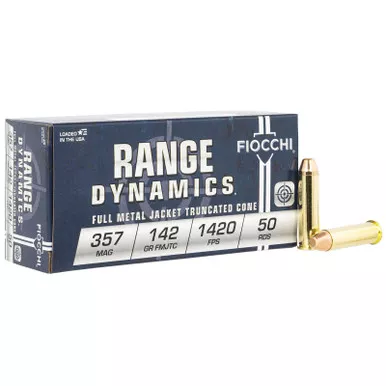 Fiocchi 357F Range Dynamics 357Mag 142gr Full Metal Jacket Truncated Cone 50 Per Box/20 Case