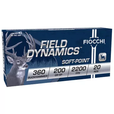 Fiocchi 360BHB Field Dynamics 360Buckhammer 200gr Soft Point 20 Per Box/10 Case