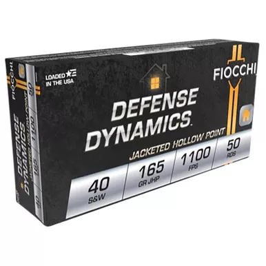 Fiocchi 40SWC Defense Dynamics 40S&W 165gr Jacketed Hollow Point 50 Per Box/20 Case
