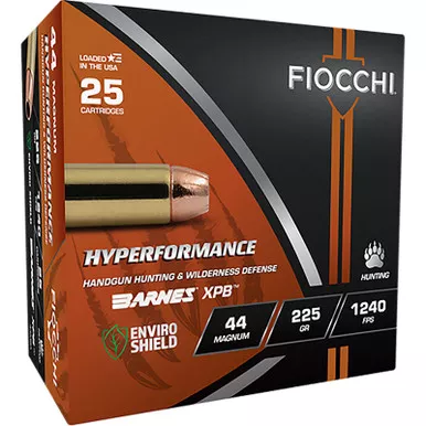 Fiocchi 44MBA Hyperformance 44RemMag 225gr XPB 25 Per Box/8 Case