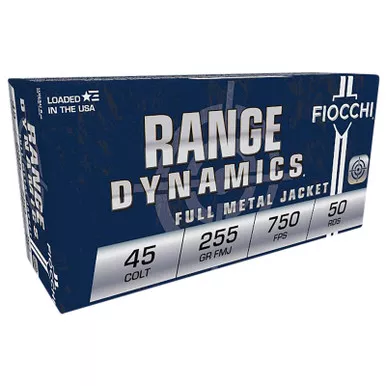 Fiocchi 45LCCMJ Range Dynamics 45Colt 225gr Complete Metal Jacket 50 Per Box/10 Case