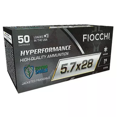 Fiocchi 57JF35 Hyperformance 5.7x28mm 35gr Jacketed Frangeable 50 Per Box/10 Case