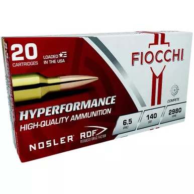 Fiocchi 65PRCRD Hyperformance Match 6.5PRC 140gr Nosler Reduced Drag Factor 20 Per Box/10 Case