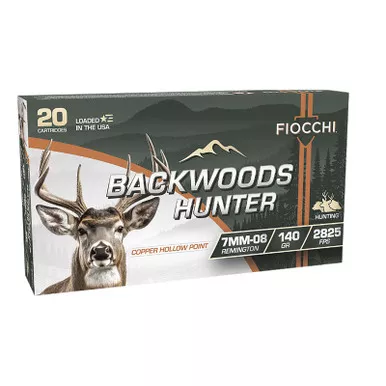 Fiocchi 7MM08BHC Backwoods Hunter 7mm-08Rem 140gr Copper Hollow Point 20 Per Box/10 Case