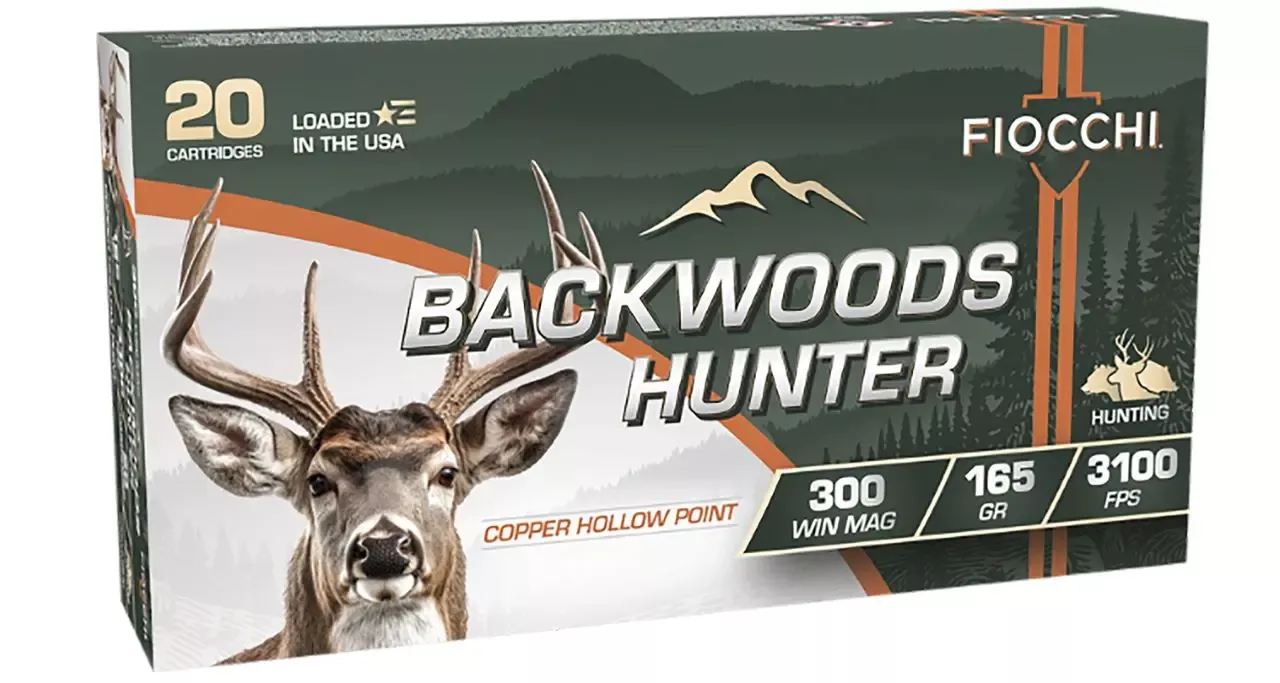 Fiocchi Backwoods Hunter .300 Win Mag Ammo 165 gr Copper Hollow Point 20 Rounds 300WMBHC