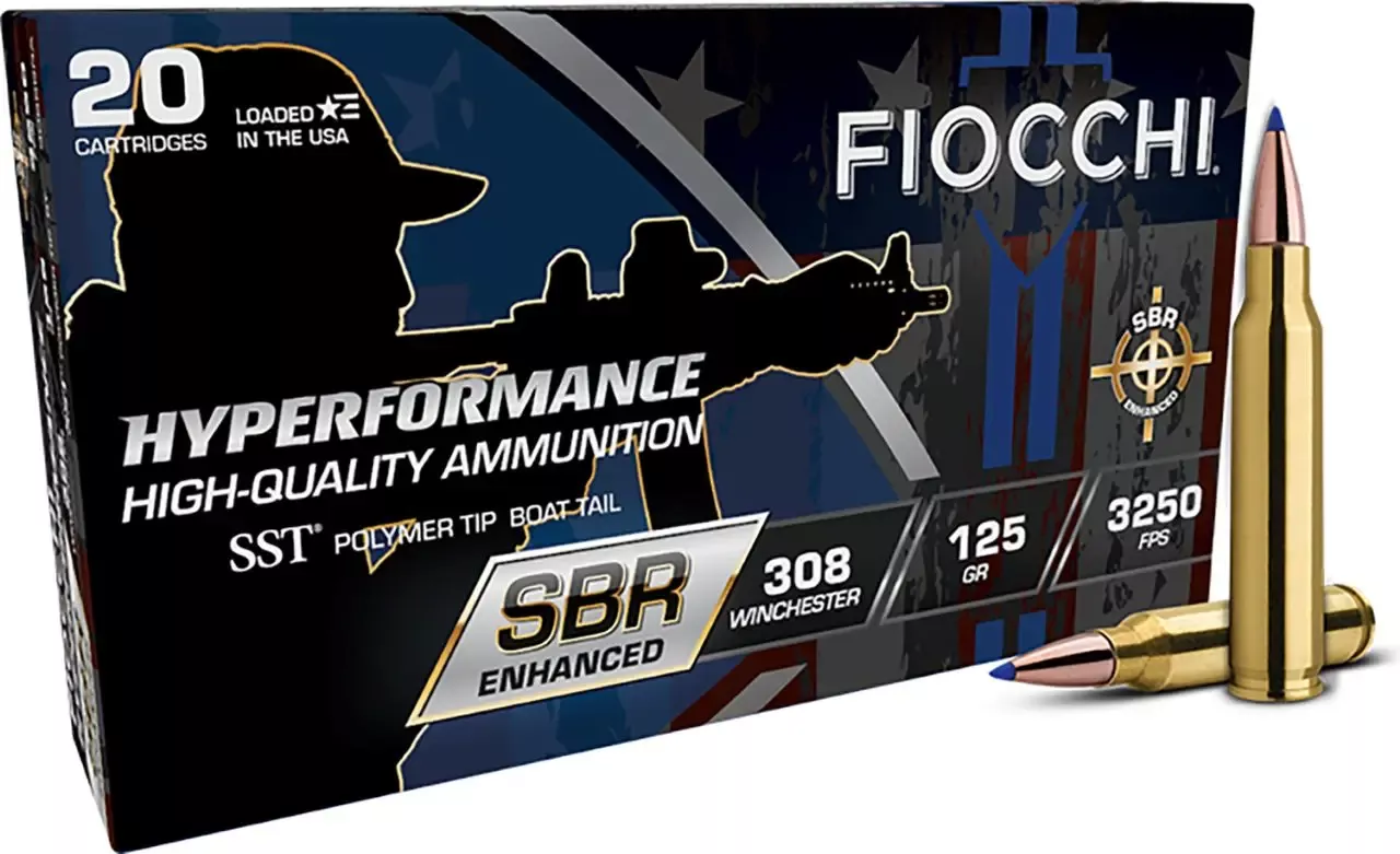 Fiocchi Hyperformance .308 Winchester Ammo 125 gr Super Shock Tip 20 Rounds 308SBRA