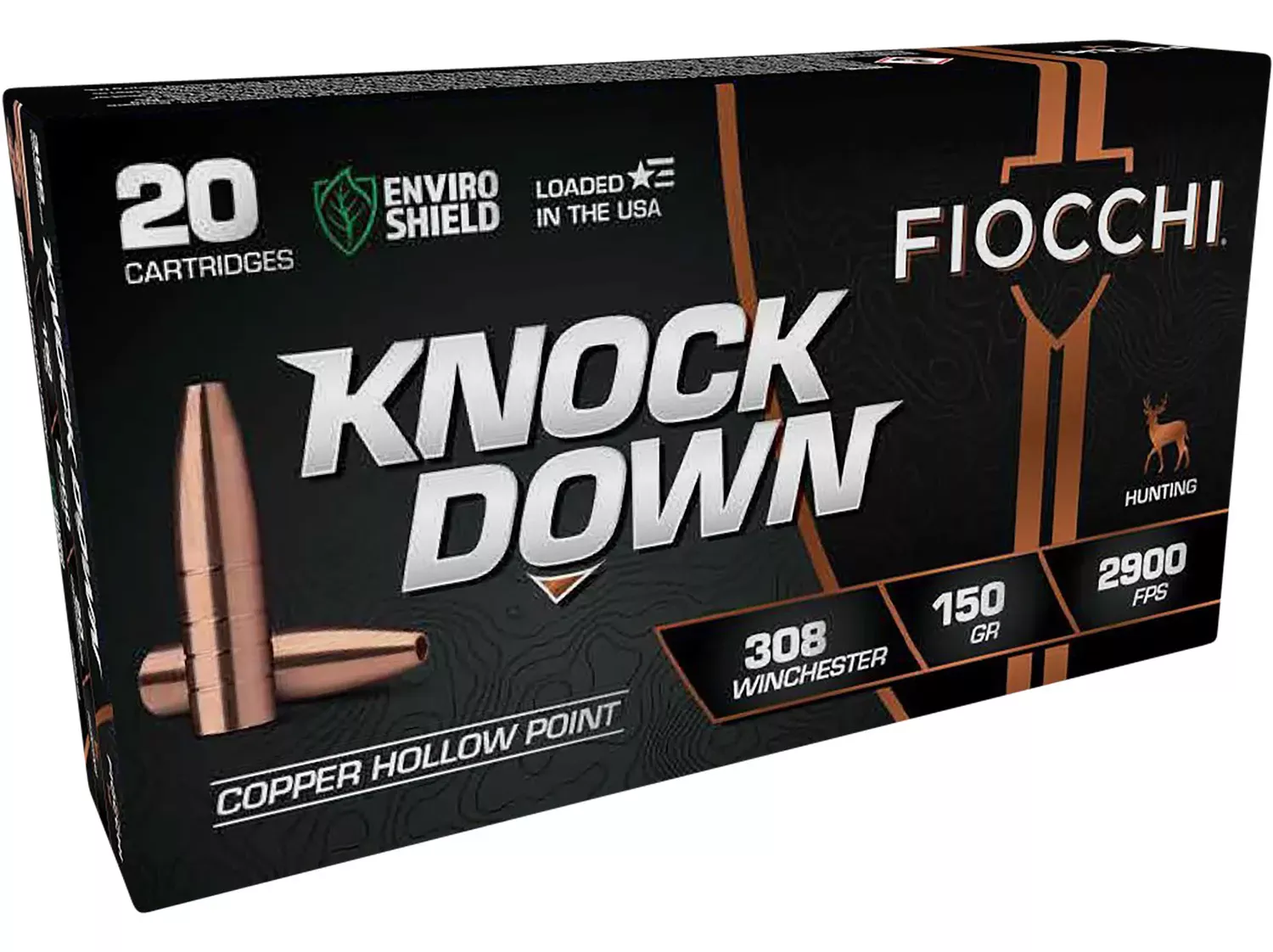 Fiocchi Knock Down Enviro Shield 308 Win. 150 Gr. Hollow Point 20/Box