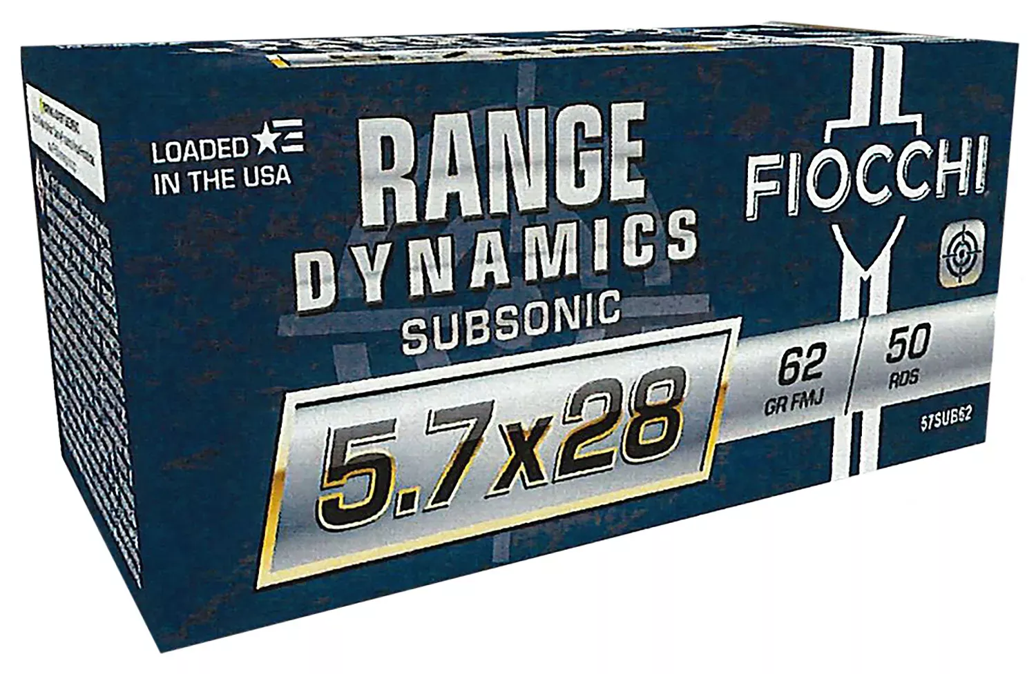 Fiocchi Range Dynamics Subsonic 5.7x28mm 62 Gr. Full Metal Jacket 50/Box