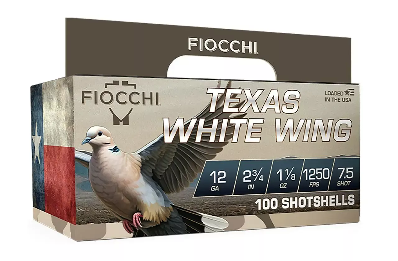 Fiocchi Texas White Wing 12 Gauge Ammo 2 3/4″ #7.5 Shot 100 Rounds 12TWW187