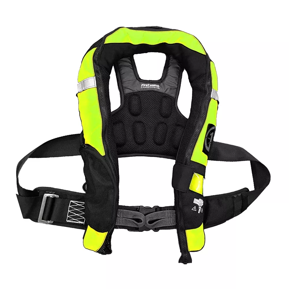 First Watch FW-40PRO Ergo Auto Inflatable PFD – Hi-Vis Yellow