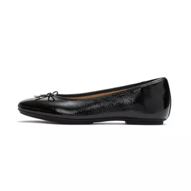 FITFLOP Women’s Delicato Bow Textured Patent-Leather Ballet Flats (A0K)