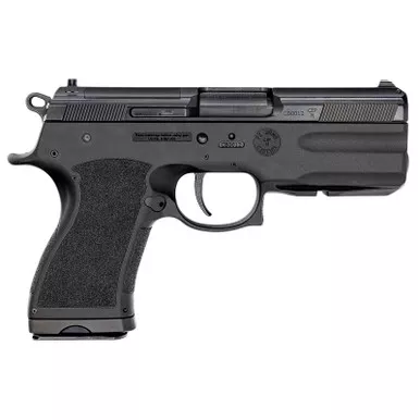 FK Brno US TMTPSDC PSD Compact Frame 7.5 FK 14+1 4.30″ Black Nitride Tilting Steel Barrel, Dark Gray Nitride Steel Optic Cut/Serrated Slide, Black Polymer Frame w/Accessory Rail, Textured Grip