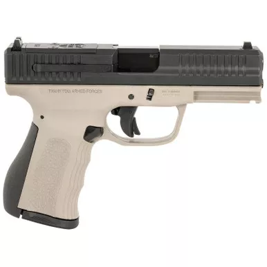 FMK FMKG49TG G3 9mm Luger 14+1 4" Stainless Steel Barrel, Black Optic Cut/Serrated Carbon Steel Slide, Titanium Gray Polymer Frame w/Picatinny Rail, Black Backstrap Grip