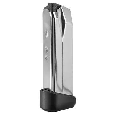 FN 20100735 545 Replacement Magazine 10rd 45 ACP Stainless Steel w/ Black Polymer Flush Floorplate Fits FN 545 Tactical