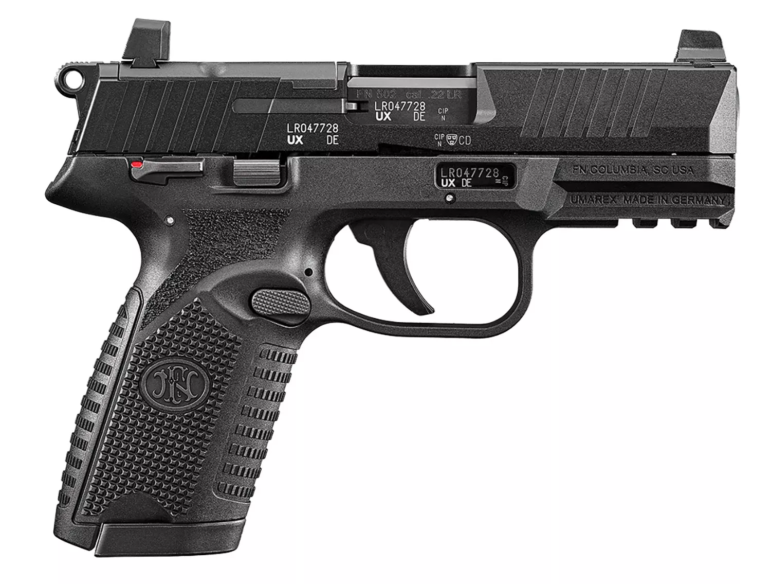 FN 502 MRD Full Size 22 LR Pistol 4" Black 66101013