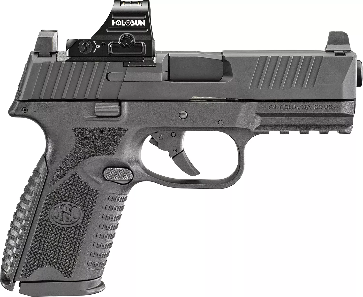FN 509M MRD w/Optic 9mm 10+1 4″ Barrel Optic Ready Slide Polymer Frame Holosun Red Dot Co-Witness Iron Sights DAO Black 66101931