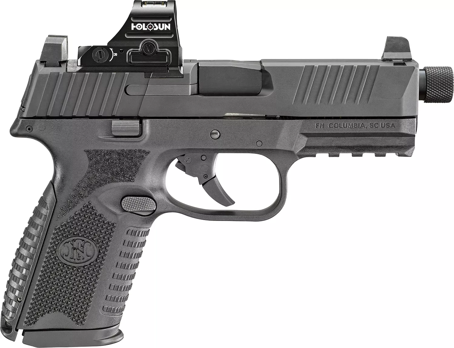 FN 509MT 9mm Luger 10+1 4.5" Threaded Barrel Optic Ready Slide Polymer Frame Holosun Red Dot Suppressor Height Sights 66101937