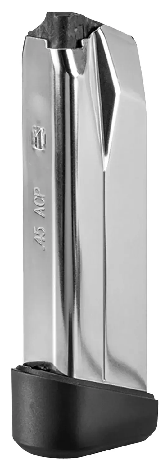 FN 545 Replacement Magazine 10rd 45 ACP Stainless Steel with Black Polymer Flush Floorplate