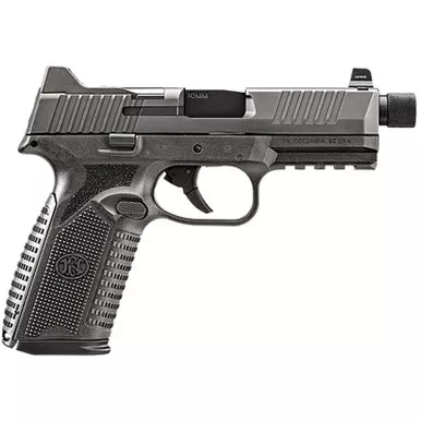 FN 66-101950 510 Tactical 10mm 10+1 4.71" Black Steel Threaded Barrel, Gray PVD Optic Cut/Serrated Stainless Steel Slide & Polymer Frame w/Picatinny Rail, Interchangeable Backstrap Grip
