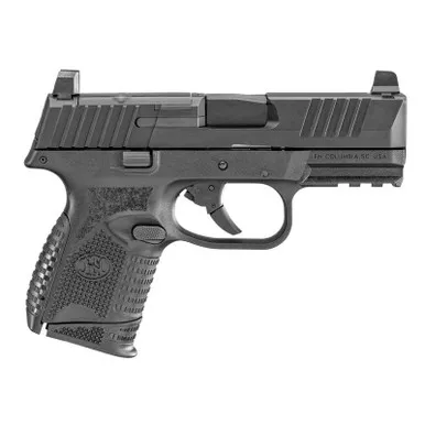 FN 66100572 509C MRD Compact Frame9mm Luger 10+1 3.70" Black Recessed Target Crown Steel Barrel, Black PVD Optic Ready/Serrated Steel Slide & Polymer Frame w/Picatinny Rail, Ambidextrous