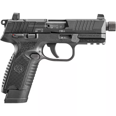 FN 66101011 502 Tactical 22 LR 10+1 4.60" Steel Threaded Barrel, Black Optic Ready/Serrated Slide & Polymer Frame w/Picatinny Rail, Black Textured Polymer Grip, Ambidextrous