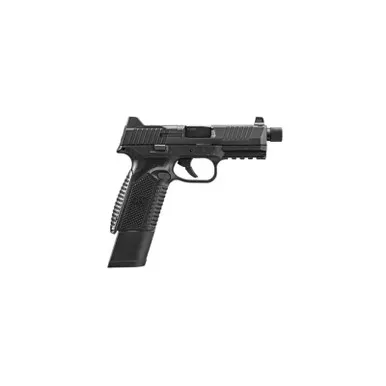 FN 66101377 510 Tactical Full Size 10mm Auto 10+1, 4.71" Black Target Crown/Threaded Steel Barrel, Black PVD Optic Cut/Serrated Slide & Polymer Frame w/Picatinny Rail, Ambidextrous
