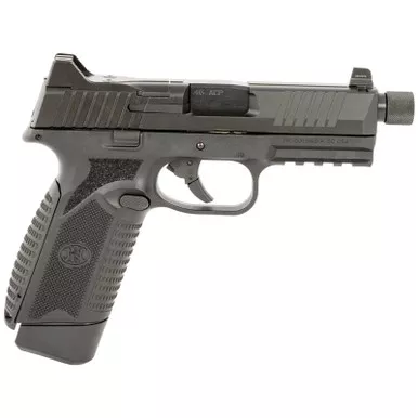 FN 66101385 545 Tactical 45 ACP 10+1 4.71" Black Target Crown/Threaded Steel Barrel, Black Optic Cut/Serrated Steel Slide & Polymer Frame w/Picatinny Rail, Ambidextrous