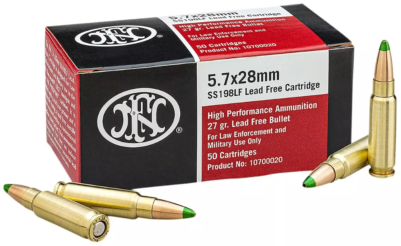 FN High Performance 5.7 x 28mm Ammo 27 gr Jacketed Hollow Point 50 Rounds 10700020