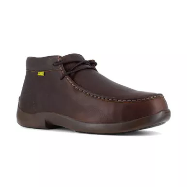FRYE SUPPLY Men's Dark Brown Safety-Crafted Utility Chukka Moccasins (FR40701)