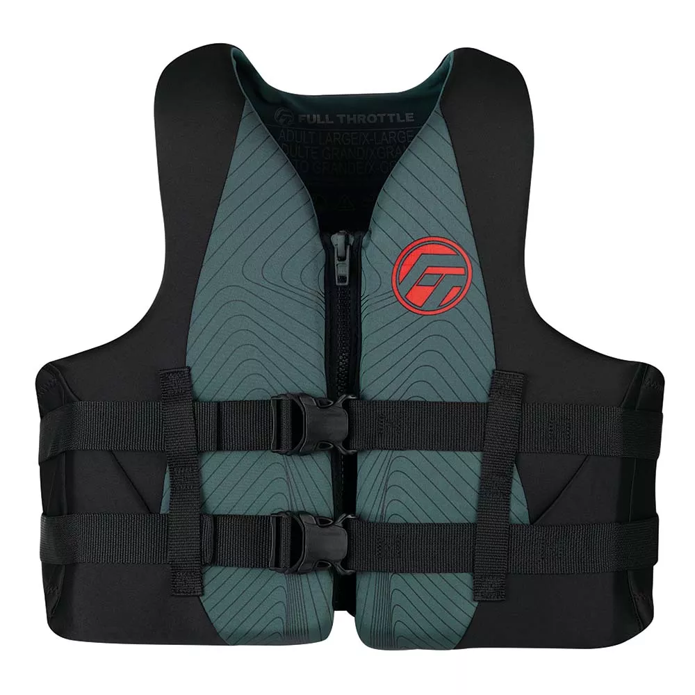 Full Throttle Adult Rapid-Dry Life Jacket – L/XL – Grey/Black