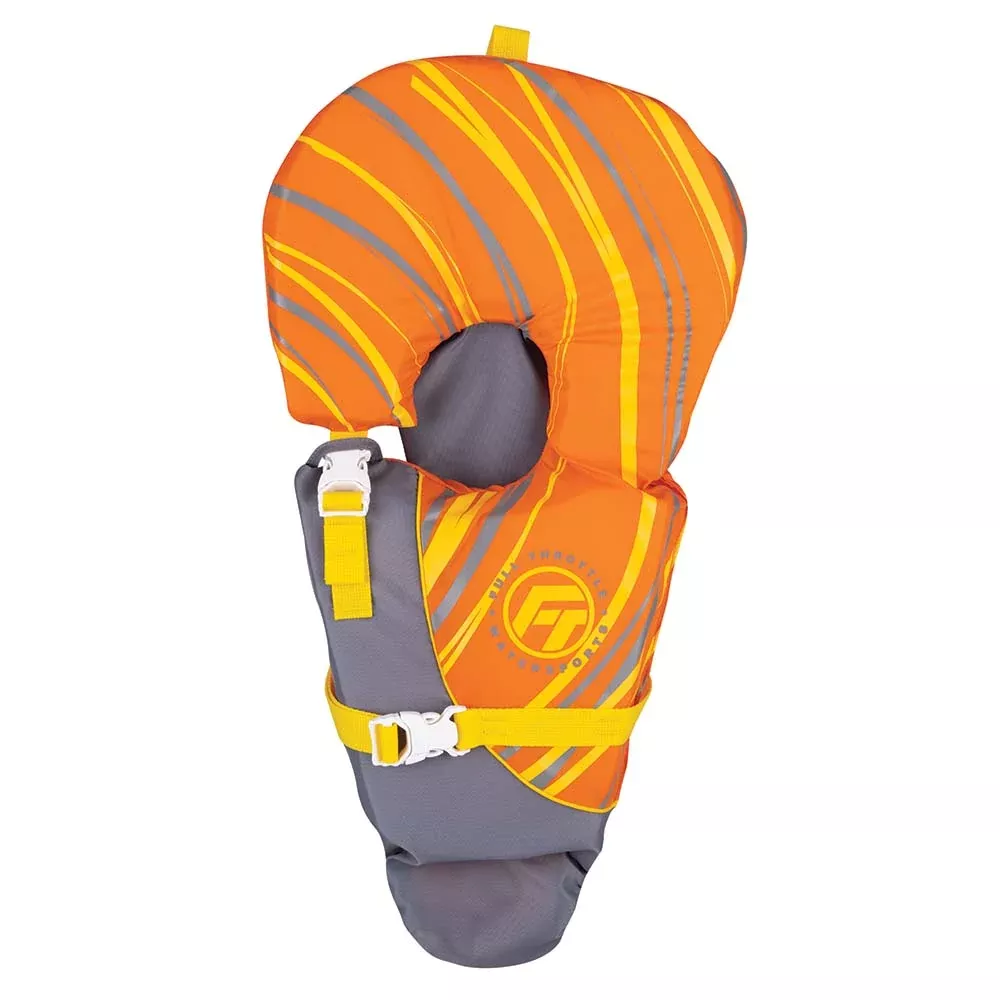 Full Throttle Baby-Safe Vest - Infant to 30lbs - Orange/Grey