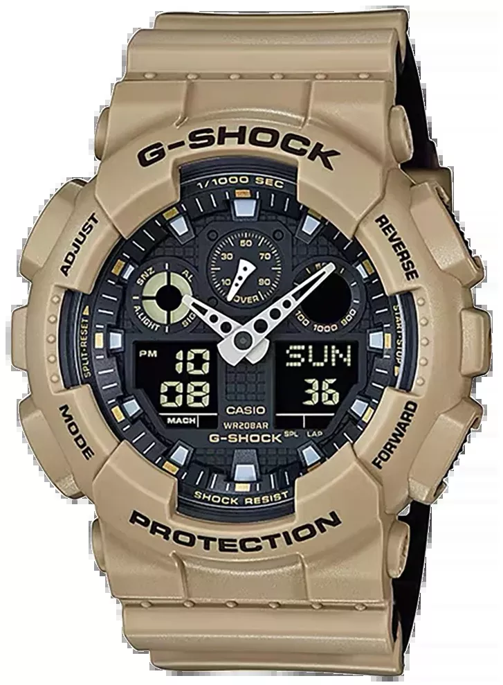 G-shock/vlc Distribution G-shock, Gshock Ga100l8aTactical Xl Beige