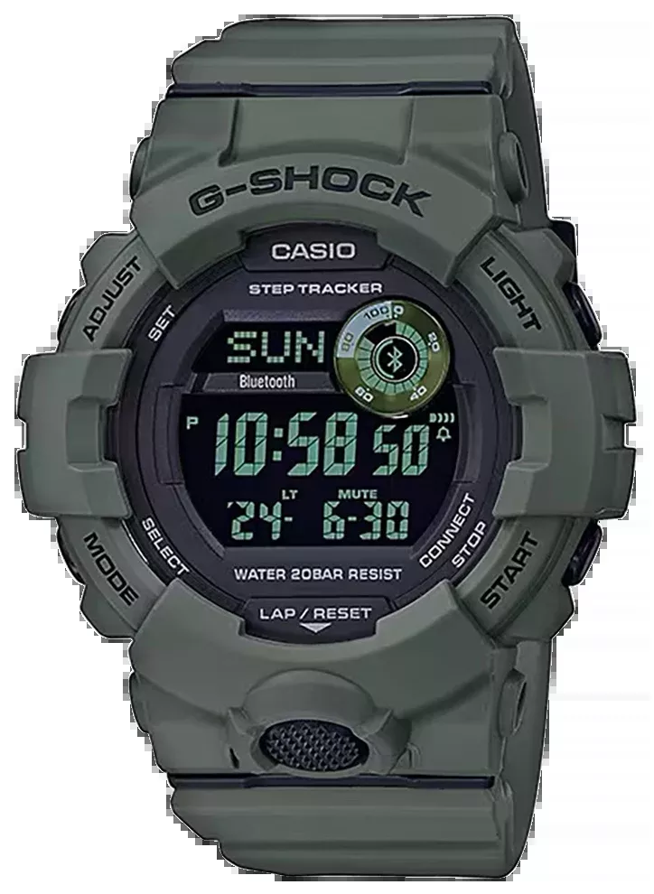G-shock/vlc Distribution G-shock, Gshock Gbd800uc3 Tactical Move Power TrnrGrn